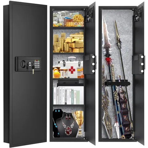 47.3" Tall Fireproof Wall Safes Between the Studs 16" Centers, Large Hidden F...