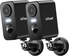 Security Cameras Wireless Outdoor 2-Pack, 2K Wifi Surveillance Camera for Home S