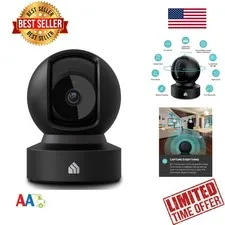 Security Camera 1080p Indoor Pan/Tilt WiFi Night Vision Motion Tracking