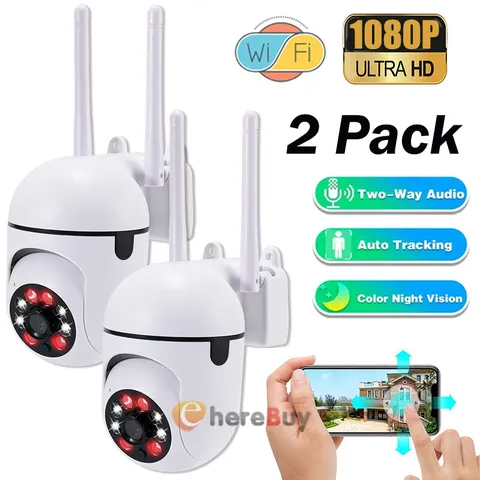 2X 1080P HD Wireless Camera WiFi Security System Smart outdoor Night Vision Cam