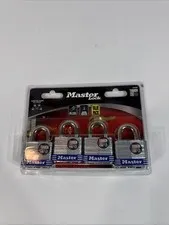 Master Lock 4-Pack of 1 9/16in. EX Series Shrouded Steel Keyed Alike Padlock