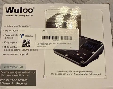 Wuloo Wireless Driveway Alarms System 1800Ft Range Motion Sensors Detector Alert