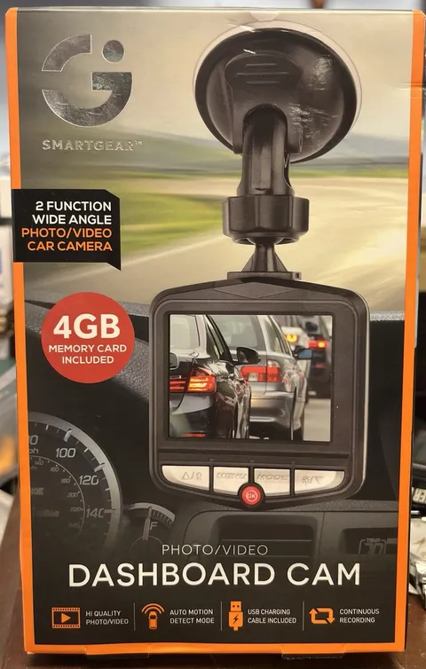 Smart Gear Photo and Video Dashboard Cam Auto Motion Detector 4GB Card Included