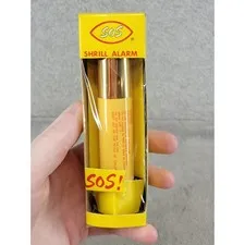 Vintage SOS Shrill Alarm Personal Security Device Yellow Gold Japan TO-MG