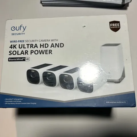 Eufy Security S330 EufyCam 3 4K 4x Wireless Outdoor Solar Camera  + HomeBase