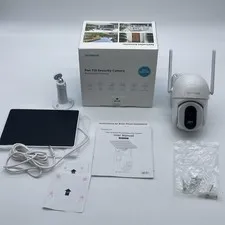 SEHMUA 2K Solar Security Camera Wireless Outdoor 360° View Pan Tilt WiFi