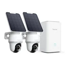 REOLINK 4K Solar Wireless Outdoor Security Cameras System, 2-Cam Kit/B440+SP