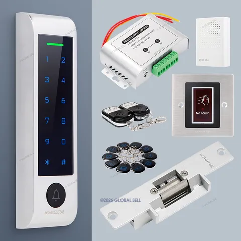 HOMSECUR Door Access Control System+Doorbell Touchless Exit Button For Business