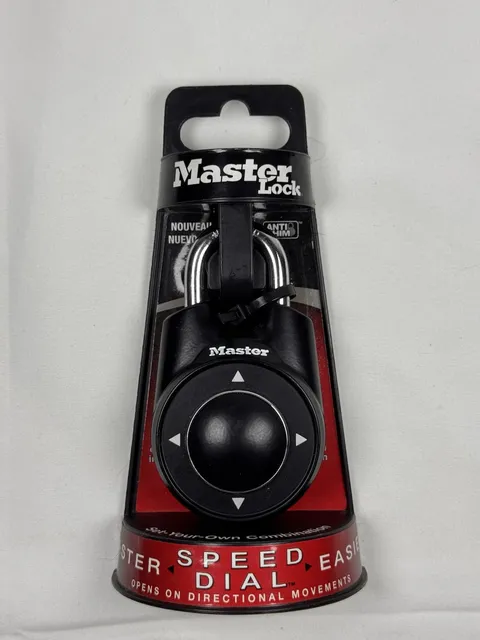 Master Lock Speed Dial Resettable Combination 1500iD Directional Movement Black