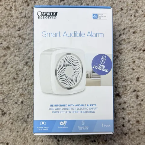 New Sealed Feit Electric Smart Home Wireless Security Siren Alarm USB Powered