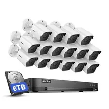 ANNKE 4K 8MP 16CH DVR 5MP Video CCTV Security Camera System Outdoor IP67 H.265+