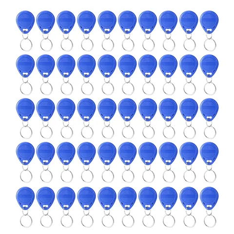 50pcs 125KHz Access Control EM4100 Card Tag Token Key Chain Keyfob