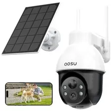 3K 5MP Solar Security Camera Wireless Outdoor PTZ 360° Smart Tracking
