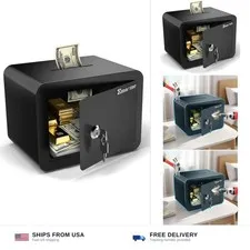 Small Safe, Locker Safes with Key and Coin Slot, Little Safes for Money, Chea...