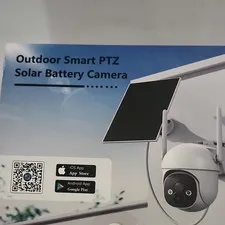 Outdoor Smart PTZ Solar/Battery Wireless Full HD Camera, Two-Way Audio, White