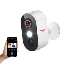 1080p Wireless Security Camera with AI Human Detection, Night Vision, 2-Way T...