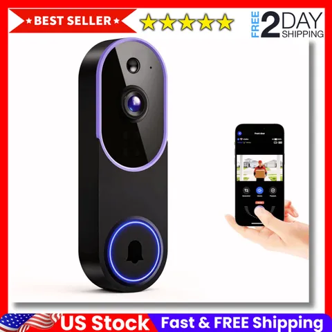 Video Doorbell Smart 1080p HD Camera WI-FI Night Vision Motion Detection Wireles