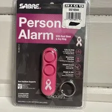 Sabre Personal Alarm Keychain Pink 110 dB Siren Audible Up to 300' PA-NBCF-01NEW