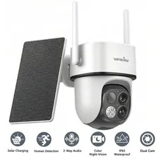 Wansview 3MP WIFI IP Camera Wireless Outdoor 360°PTZ Smart Home Security Camera