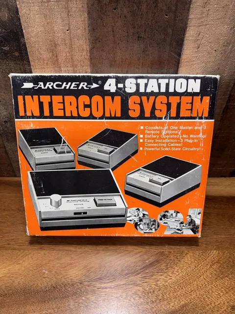 Vintage Archer 4 Station Intercom System Radio Shack Cat No 43-216 Exc. Cond.