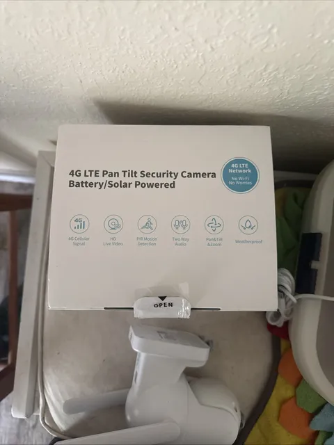 4g Lte Pan Tilt Security Camera Battery /Solar Powered No Wi-Fi No Worries