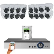 Evertech 16 Channel 1080p CCTV Security Surveillance System Night Outdoor w/2TB