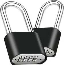 2Pcs Combination Lock, Heavy Duty Combo Lock, Combination Padlock