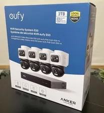 eufy Security Cameras 4K PoE NVR System E50,4-Cam Kit,Dual-Lens-PTZ(2TB HDD)