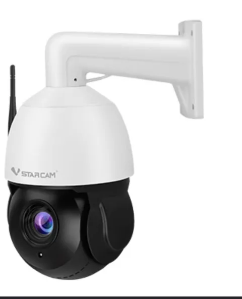 VStarcam BG67D/CB67D Night Vision PTZ Security Camera, White/Black, Wall Mount