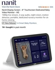 Nanit Home H101NW 8" Display Screen Baby Monitor - New Sealed
