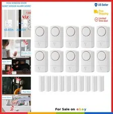 Door Alarm Sensor Window Alarms Home Security Kids Burglar Safety System White