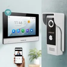 HOMSECUR 7" Waterproof WIFI Video Door Phone Intercom Doorbell External Memory