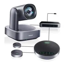 4K PTZ Conference Room Camera System, AI Auto-Tracking 12X Classic Silver