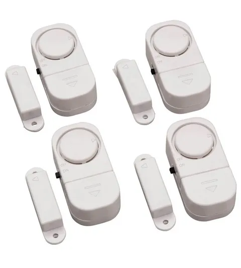 LivingSURE Door or Window Entry Alarm Pack Of 4 Alarms New E54