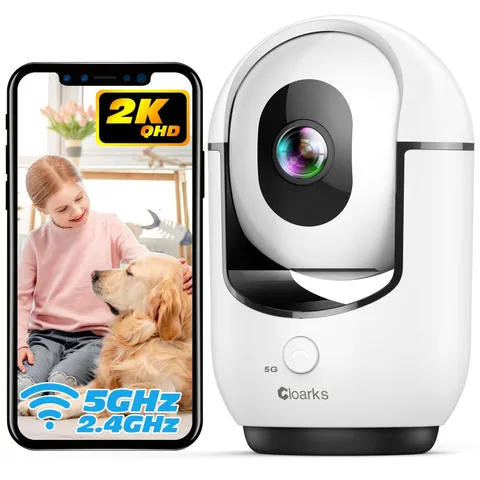 2K Indoor Camera, 5/2.4 GHz WiFi Pan/Tilt Security Camera with AI Motion Dete...