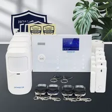 HOMSECUR LCD Wireless&Wired 4G/3G/GSM WIFI Burglar Alarm System+4 Pet-Immune PIR