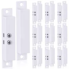 10 Sets NC Wired Door Sensor Alarm Magnetic Contact Switch White Surface Mount