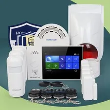 HOMSECUR Wireless WIFI 4G LCD Home Security Alarm System with Red Flash Siren
