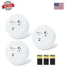 3 Pack Water Leak Detectors,100dB Sensor Alarms for Home | Flood Leak Detecto...