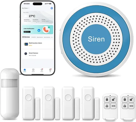 Home Security System, Home Alarm System Wireless 8 Piece Kit with Phone APP Aler