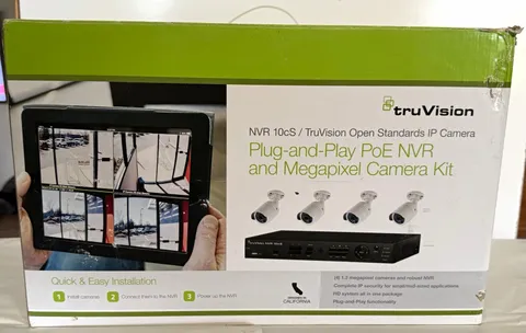 truVision NVR 10cS PoE Plug-and-Play 4CH NVR Kit 4 Cameras 1TB 1080p NV