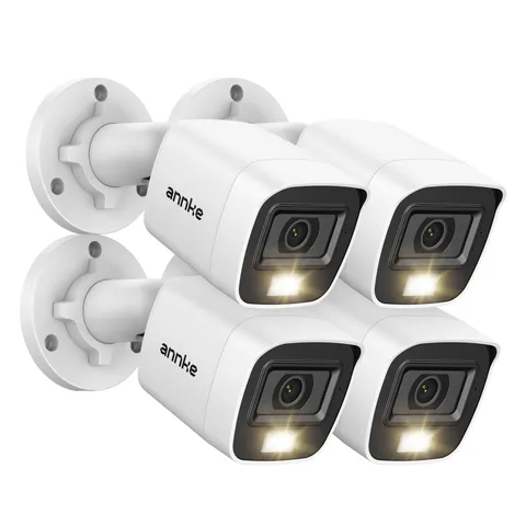 ANNKE 4 Packed 2.0MP 1080P 1920TVL Wired Security 4 Count (Pack of 1), White