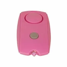 Pink Mini Personal Safety Alarm with Keychain, LED flashlight, and Belt Clip