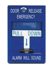 492 Pull Station, Emergency Door Release, 2-SPDT, Blue