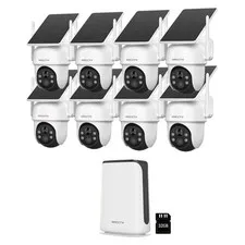 Solar Battery Powered Wireless WiFi Home Security Camera System Outdoor 10CH NVR