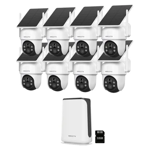 Solar Battery Powered Wireless WiFi Home Security Camera System Outdoor 10CH NVR