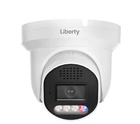 LibertyADV AI 5MP IP  2.8mm,WDR,100’ IR,PoE Deterrent Turret Camera-#L3A-IP5ADTS