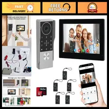 Wired Video Doorbell Intercom System, 1080P Touch Screen Monitor, Tuya App, Keyp