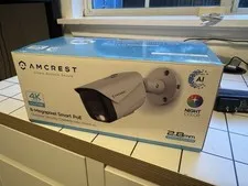 Amcrest IP8M-2796EW-AI 4K PoE AI Night Color Outdoor Bullet IP Camera White