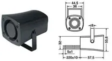 CS 1274 PIEZO SIREN FOR ANTI-THEFT 12V CC 100 DB 